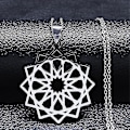 Miniatyrbillede 1 af 4: Syv Ærkeengle Amulet Rustfrit Stål Halskæder Mænd Segl af Salomon Talisman Halskæde Beskyttelse Smykker Krave Hombre_lldxm Db K 50cm O SR1