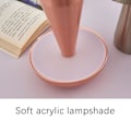 Miniatyrbillede 4 af 5: Mushroom LED Bar Bordlampe - Luksus Hotel Cafe Udendørs Bord - Sengebord USB Opladning Nattelys DB Rose gold
