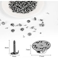Miniatyrbillede 2 af 4: 120 Par Butterfly Clutch Tie Tacks Nålbagside Kompatibel med 8 mm Lange Blanke Pins til Håndværk (sølv) db Black