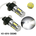 Pikkukuva 4 / 5: 2 kpl H3 Led Auton Sumuvalot 6000k Valkoinen Valo Led Lamppu Sumuajovalot [DB]