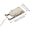 Miniatyrbild 4 av 5: Julgransprydnader Släde Mini Släde Dekorationer Miniatyr Träslädar (8 st) db