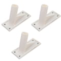 Miniatyrbilde 1 av 3: Veggmonterte Holderstativ - 3 stk. Selvklebende Flaggstang Monteringsbraketter [Db] White 11X5CM