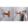 Miniatyrbilde 3 av 5: Db 2stk Badkrok Rustfritt Stål Krok Heavy Duty Krok For Bad Kjøkken Stue Hotell Frakk Rose Gold