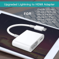 Pikkukuva 5 / 5: Hdmi-sovitin, Hdmi-sovitin iPhonelle 1080p Lightning Digital Av -sovitin, Hdmi-synkronointinäyttö Hdmi-liitin iPhonelle ja Ipadille