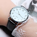 Pikkukuva 2 / 3: Unisex Business Fashion Nahkainen Kvartsi Rannekello [DB] Silver