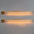 Miniatyrbillede 4 af 5: T300 lige tråd 40w Edison glødelampe retro wolfram glødetråd glødepære kreativ  [dB}