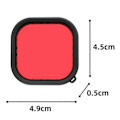 Miniatyrbillede 5 af 5: Til GoPro Hero 12 / 11 / 10 / 9 Action Camera Vandtæt Etui Letvægts PC Filter Linse Tilbehør [db] Multicolor Red