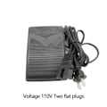 Miniatyrbillede 2 af 5: TIL HUSQVARNA VIKING Huskylock 340D, 341D 3400 #30990 FODKONTROL PEDAL+Ledning [DB] B 110V two flat plugs