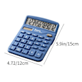 Miniatyrbillede 3 af 5: Videnskabelig lommeregner 12 cifre stort display og knapper Klar stort LCD-display Ideel til kontor skole hjem og erhvervsbrug FLYE1720 {Db} Blue Free Size