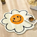 Miniatyrbilde 1 av 5: Heyone Smiley Face Teppe Solsikke Teppe Søt Badematte Bad Dekorasjon Absorberende Badekar Matte Supermyk Og Fluffy Matte 31.5in [DB]