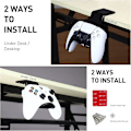 Miniatyrbild 4 av 5: Under Desk & Desktop Controller Holder Stand (2 Pack) För Xbox One Ps4 Ps5 Steam Switch Pc, Universal Gamepad Controller [DB]