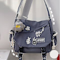 Miniatyrbild 3 av 4: Retro Messenger Bag Herr Stor Kapacitet Lätt Ryggsäck Justerbar Axelrem DB Black Single Pack