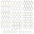 Miniatyrbilde 1 av 5: 80 stk Assorterte Åpne Metallbeslag for Harpiks Trykte Ramme Smykker Ørepynt og Halskjeder [DB] gold  silver