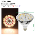 Miniatyrbillede 2 af 5: 300w LED plantelys pære E27 vækst fuldt spektrum drivhus planter belysning blomsterlampe Hydroponi [DB] White