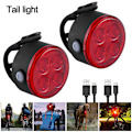 Pikkukuva 1 / 5: 2 kpl Mini Etu- ja Takavalon Sarja 4 LED USB-Lataus Pyörävalo 4 LED Etupyörälamppu Pyöräily Takavalo Pyörän Tarvikkeet {DB} 2 PCS Red China