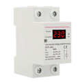Miniatyrbillede 1 af 5: Spændingsregulator, 230V 40A Automatisk Genopretning Overspændings- og Underspændingsbeskyttelsesenhed DIN Skinnemonteret Beskytter db
