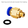 Miniatyrbild 3 av 5: Pc4-m6 Pc4-m6 Rak Pneumatisk Komprimerad Luftkoppling M6 Gänga Pluggbar Anslutning För 3d-Skrivaranslutning Ptfe-Rör 4mm
