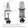 Miniatyrbillede 4 af 5: Nyseskærm Støtteclips Justerbar Kontorskærm Klemme Aluminium Bordpartition til 1/8 til 1 Tomme Tyk Panel 6 Pakke -Sy [DB]