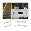 Miniatyrbild 5 av 5: Rörelsesensor LED Trapp Pixel Ljus Kontroller RGB LED Kontroller med Dagsljussensor Trappljus [DB] White