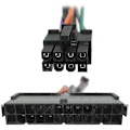 Miniatyrbillede 3 af 5: 24-bens til 8-bens ATX PSU-adapterkabel til 3020 7020 9020 T1700 12-tommer (30 cm)  [dB} Random Color