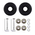 Miniatyrbillede 1 af 5: 50Mm X 18Mm Køfferthjul, PU Drejelige Hjul Carbon Stål Lejer Reparation [DB] Black