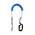 Miniatyrbillede 1 af 5: Windsurfing Surfbræt Paddle Board Leash Surfing Coiled Ankel Fod Ben Reb [DB] Blue