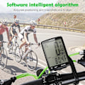 Miniatyrbillede 2 af 5: Trådløs cykelcomputer Multifunktionel LCD-skærm Cykelcomputer Mountainbike Speedometer Odometer IPX6 Vandafvisende Cykling [DB] Black Shell White Backlight