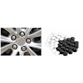 Pikkukuva 5 / 5: 17 19 21MM auton lisävarusteet pyöränsuojuksen ruuvin suojamutteri pölytiivis Volvo V60 S60 XC60 XC40 360c V90 V40 [DB] 21mm-Black-20pcs