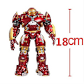Miniatyrbillede 4 af 4: 3 Iron Man Anti-Hulk Armor Led-lys Led-lys Pvc Actionfigur Samleobjekt Model Legetøj Db
