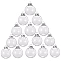 Pikkukuva 1 / 5: 15 kpl Pyöreitä Läpinäkyviä Joulupalloja Täytettäviä DIY Joulukuusen Palloja Muovista Joulupallo-haoyi db silver