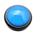 100mm Stor Rund Trykknapp LED-belyst med Mikrobryter for DIY Arcade db Blue
