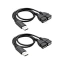 Y-kabel Dubbel USB-port Förlängare Hub Data Laddare Strömdelningsadapter [db]