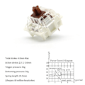 Pikkukuva 4 / 5: Gateron G Pro 2.0 -kytkimet Smd Rgb Lineaariset Taktiiliset Voideltu Kytkimet 3-napaiset Spot-valot [DB] 3