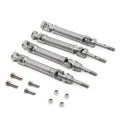 Pikkukuva 1 / 5: 4 kpl Metalli Ruostumaton Teräs Vetoakseli Cvd 1/10 Traxxas Slash Stampede Vxl 4wd Rc Auto Päivitys P [DB] Silver