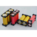 Miniatyrbillede 4 af 5: 50 stk. 21700 Lithium Celle Trippel Batteriholder Beslag Batteripakke Beslag Til Diy Batteri 21,7 mm [db] black