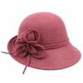 Pikkukuva 1 / 3: Naisten vintage-hattu, retro-barettihattu juhliin ja matkustamiseen (vaaleanpunainen)