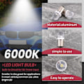 Pikkukuva 4 / 5: 20 kpl BA9S 1895 H6W 53 57 Bajonetti LED-valaisimia auton karttavaloon 12V Valkoinen db Silver