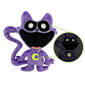 Miniatyrbillede 2 af 3: Catnap Plush Poppy Playtime Kapitel 3 Monster Catnap Smilende Væsen Plushies Fyldte Pude Dukke Legetøj [DB] Glow-in-the-dark Catnap