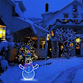 Miniatyrbild 3 av 3: Utomhus jul snögubbe lampor LED-lampor dekoration för utomhusuppfart gård DB Single person
