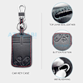 Miniatyrbild 4 av 5: Lädernyckelring för Mazda CX-7 CX-9 MX-5 Miata RX-8 2008 2009 Smart Keyless Fjärrkontrollskyddsfodral Nyckelämnen [DB] 3 Buttons