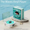 Miniatyrbild 5 av 5: Lumena Lamp Skivspelare, Waves Vinyl Bluetooth-högtalare med 4 justerbara lägen {Db} greem