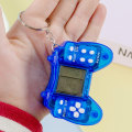 Miniatyrbillede 5 af 5: Mini håndtag elektronisk Tetris spil konsol legetøj klassisk nostalgisk spil konsol nøglering vedhæng [DB] transparent red
