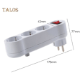 Pikkukuva 4 / 5: EU-pistoke 1–3-osainen 16A 250V adapterimuunnin laajennusvirtapistorasia [DB] white EU Plug^