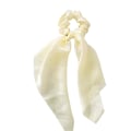 Miniatyrbilde 1 av 5: Kvinne Jente Sløyfe Sateng Bånd Hestehale Skjerf Hår Bånd Tau Scrunchies Elastisk Bånd Beige
