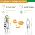 Miniatyrbilde 3 av 5: G4 LED-pærer, 12 V 1,5 W uten flimmer G4 LED-stiftpære, erstatning for 20 W halogenpære