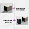 Miniatyrbilde 4 av 4: Db Square Plastplugg Rørstolpe Endekappe Stol Glide 10stk Svart Plast Square Plugger 60mm