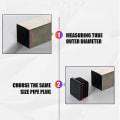 Miniatyrbillede 4 af 4: Db Square Plastprop Rørpæl Endestykke Stol Glide 10stk Sorte Plast Firkantede Propper 80mm