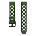Miniatyrbild 1 av 5: Dubbelfärgad 20mm Silikonarmband för Coros Pace 2/Garmin vivoactive 5/GarminActive 5/Venu Sq 2 {Db} Army Green Black