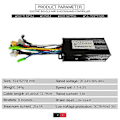 Miniatyrbillede 2 af 5: 24V36V48V 500W 750W Hall Børsteløs Controller 126A Sinusbølge Tre-Mode Controller Ebike Controller [db]