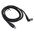 Pikkukuva 5 / 5: 3-in-1 Nopea Lataus Moni Nylon Punottu Tietojen Synkronointijohto Magneetti Latauskaapeli db Black 2m